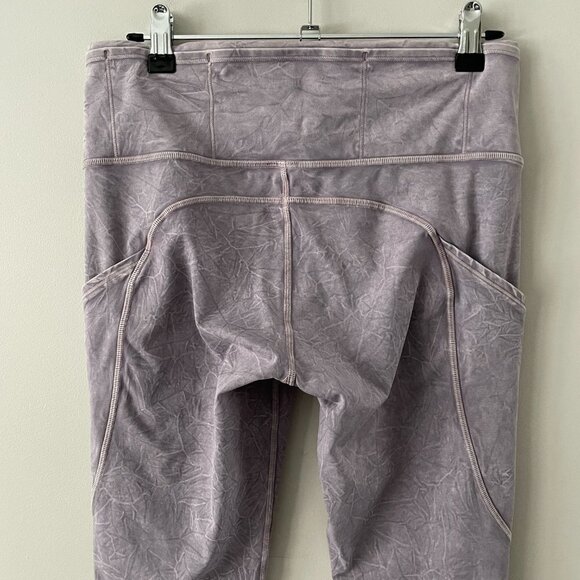 Lululemon 2020 Fast and Free Tight II 25" Ice Dye *Non-Reflective Purple Gray 8 - Picture 4 of 7